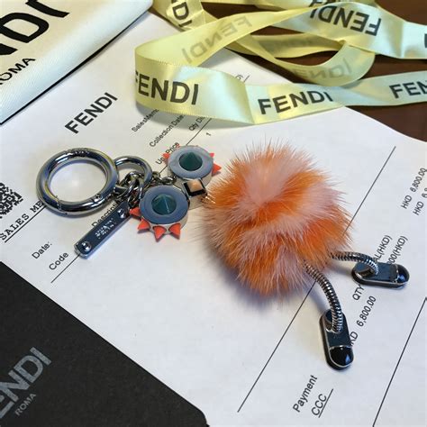 fendi fur ball keychain|fendi keychain.